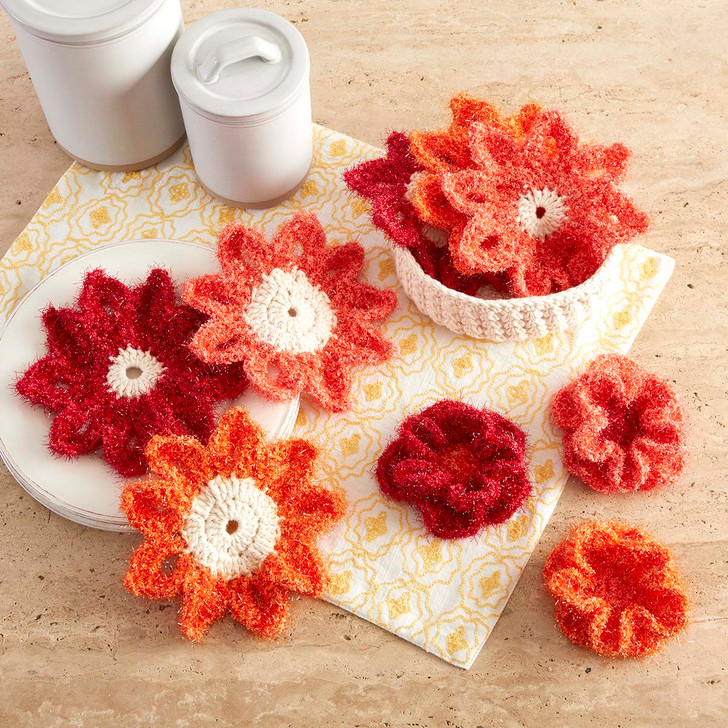 Herrschners Fireflower Scrubby Set Crochet Kit