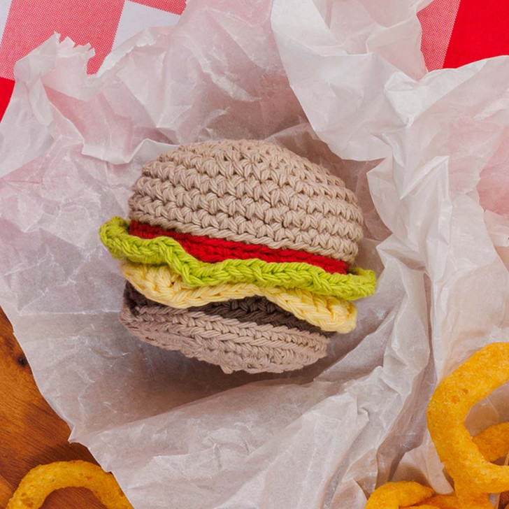 Lily Cheese Burger Dish Scrubby Crochet Kit