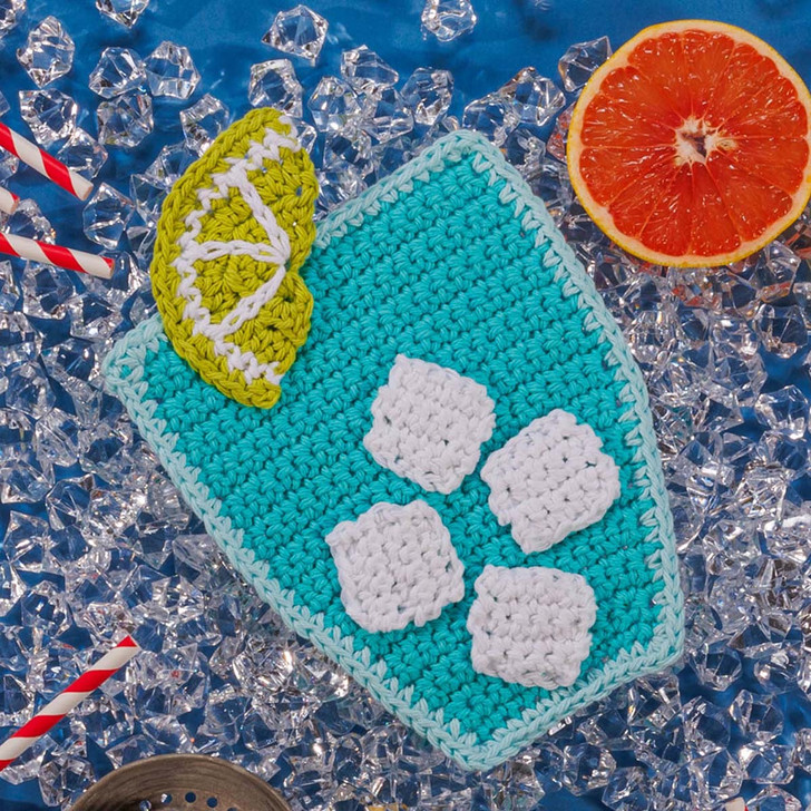 Lily Summer Sips Dishcloth Crochet Kit