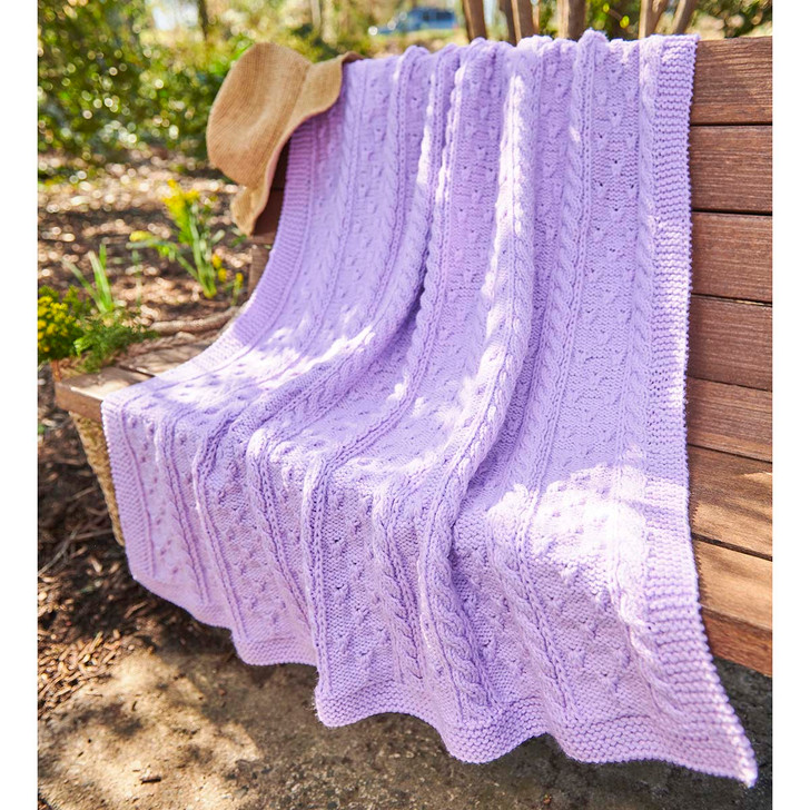 Premier Flower & Cables Throw Knit Kit