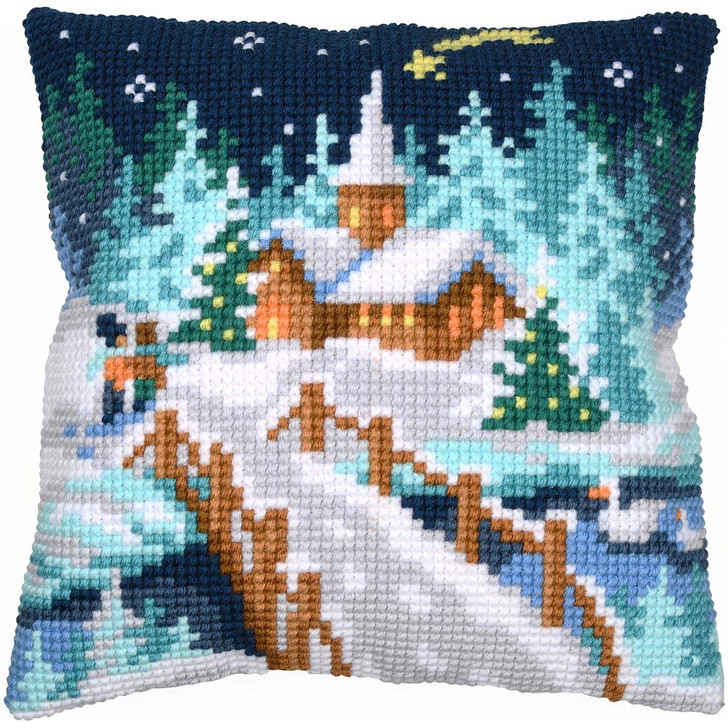 Vervaco Winter Landscape Pillow Cover Needlepoint Kit