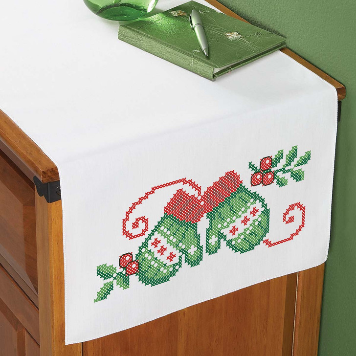 Herrschners Winter Warmth Dresser Scarf Stamped Cross-Stitch