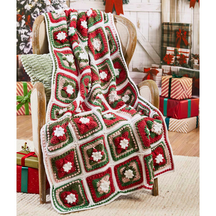 Herrschners Holiday Gems Throw Crochet Kit
