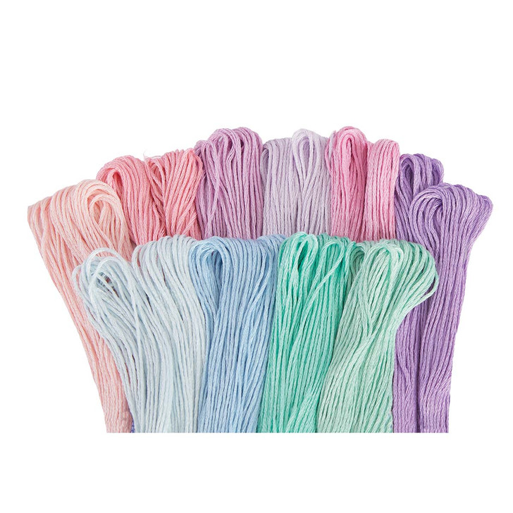 Craftways Icy Pastels Value Floss Pack, 20 Skeins Floss