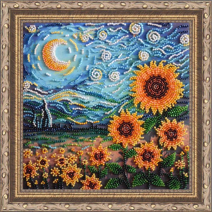 Abris Art Sunflowers in Night's Embrace Bead Embroidery Kit