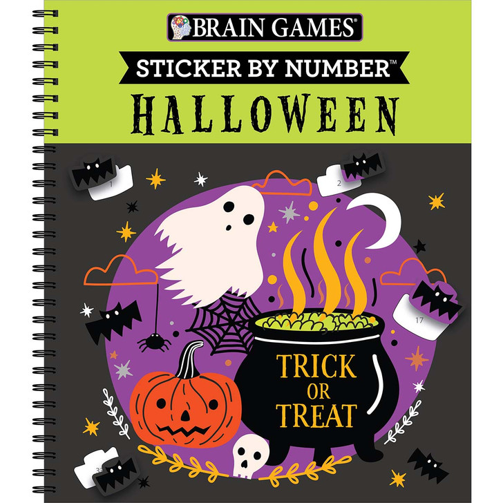 Brain Games Halloween Trick or Treat Sticker by Number
