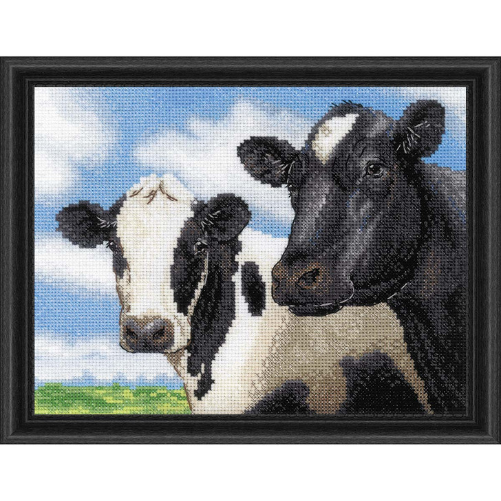 RIOLIS Cows Kit & Frame Counted Cross-Stitch Kit