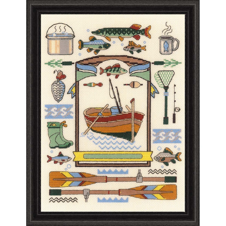 RIOLIS Good Catch Kit & Frame Counted Cross-Stitch Kit