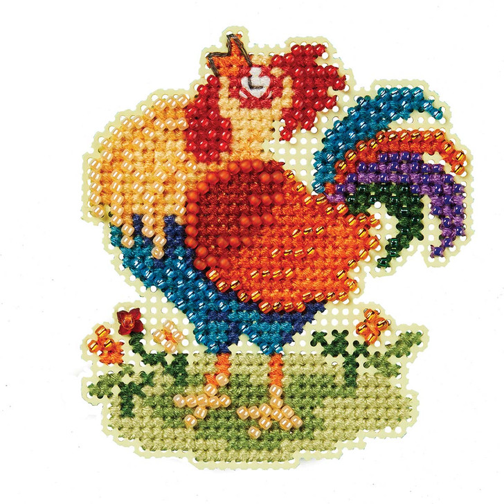 Wichelt Imports, Inc. Papa Rooster Ornament Counted Cross-Stitch Kit