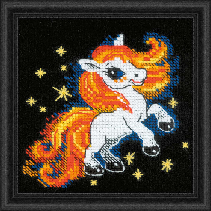 RIOLIS Fiery Foal Kit & Frame Counted Cross-Stitch
