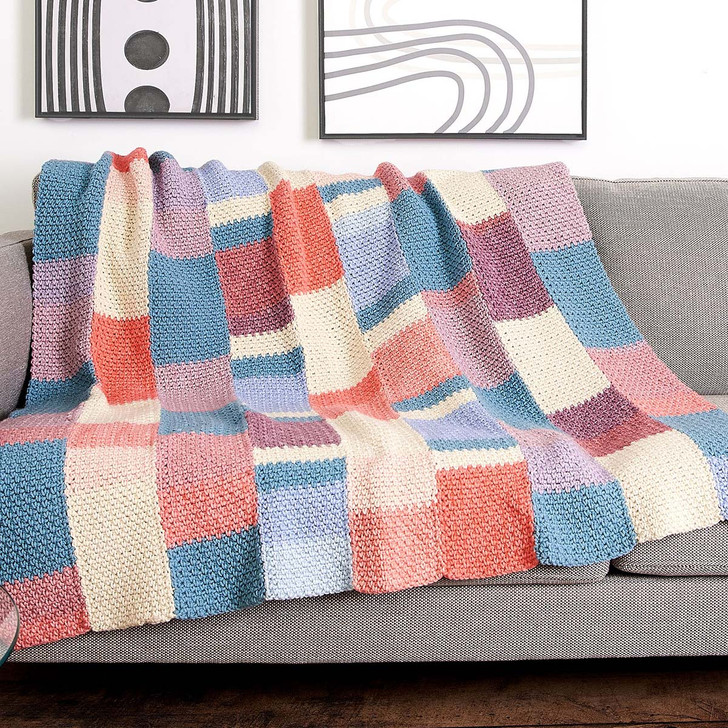 Caron Stained Glass Panels Afghan Crochet Kit