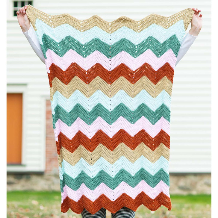 Lion Brand Ripple Afghan Crochet Kit