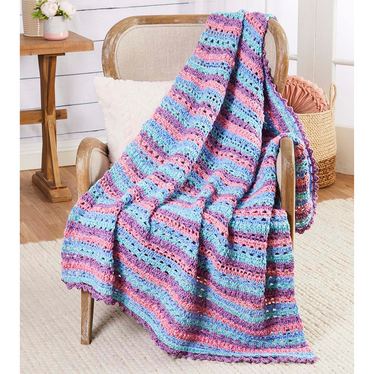 Herrschners Speckle Me Cozy Throw Crochet Kit