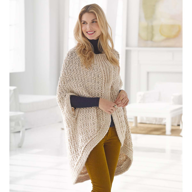 Lion Brand Cocoon Cape Knit Kit