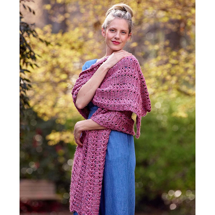 Premier Stacked Shells Wrap Crochet Kit