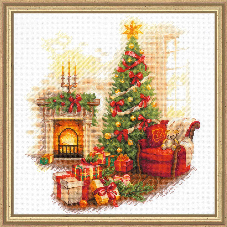RIOLIS Christmas Serenity Kit & Frame Counted Cross-Stitch