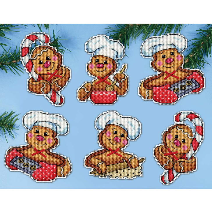 Design Works Gingerbread Bakers Ornaments Counted Cross-Stitch Kit