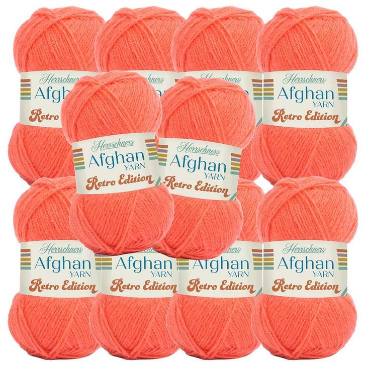 Herrschners Afghan Retro-Bag of 10 Yarn Pack