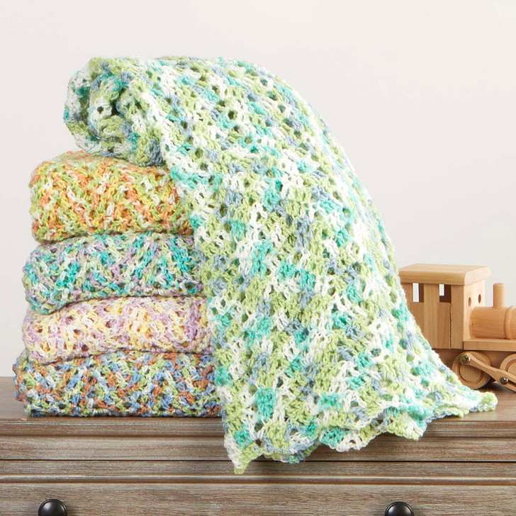 Herrschners Pastel Dreams Baby Blanket Crochet Kit