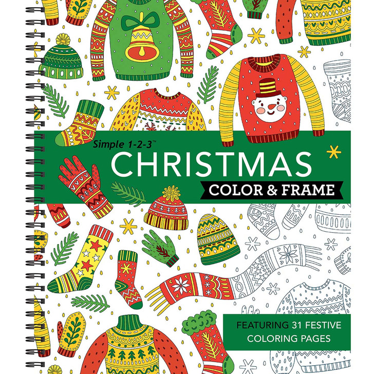 Brain Games Color & Frame Christmas Coloring Book