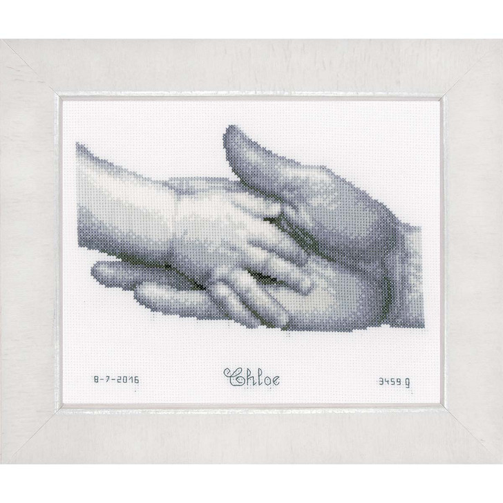 Vervaco Hands Birth Record Counted Cross-Stitch Kit