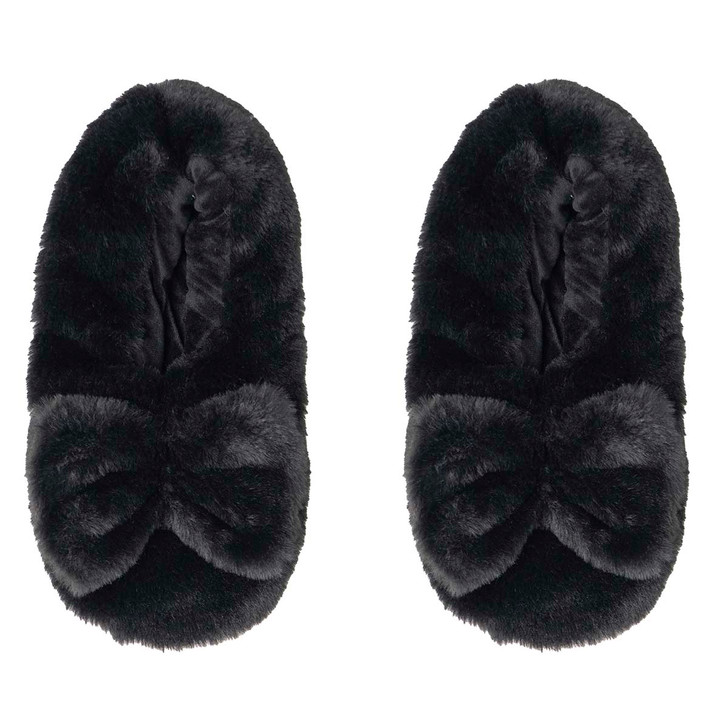 Hello Mello Cuddlers Heated Slippers - Black