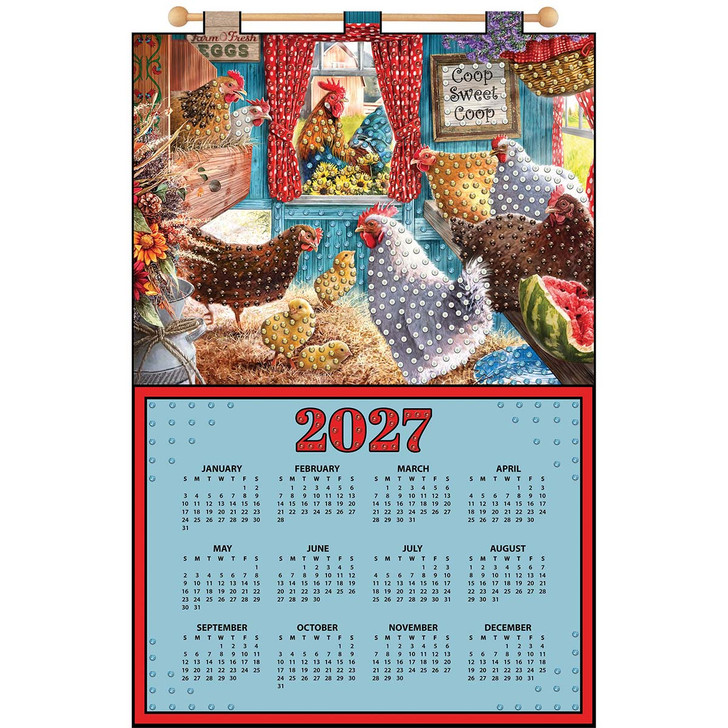 Design Works Coop Sweet Coop Calendar Felt & Sequin Kit