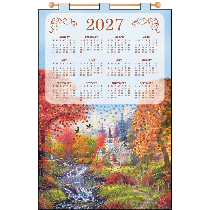 Design Works Countryside Church Calendar Felt & Sequin Kit