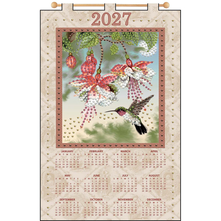 Design Works Hummingbird & Fuchsia Calendar Felt & Sequin Kit