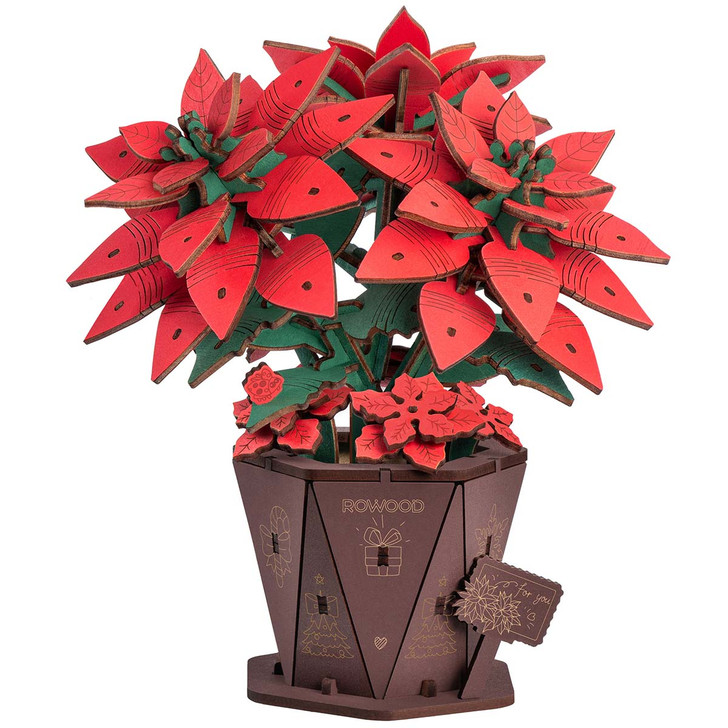 Robotime Poinsettia Model - Wood