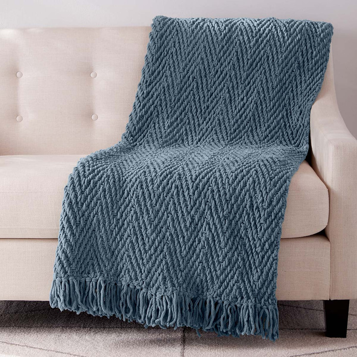 Bernat Herringbone Weave Blanket Knit Kit
