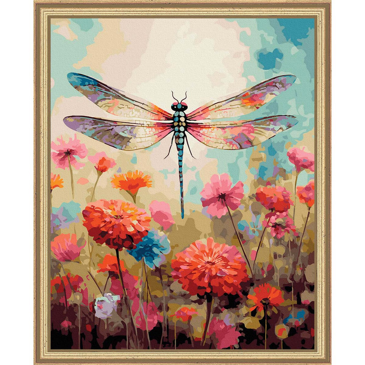 Adbrain Dragonfly in the Meadow Paint by Number Kit