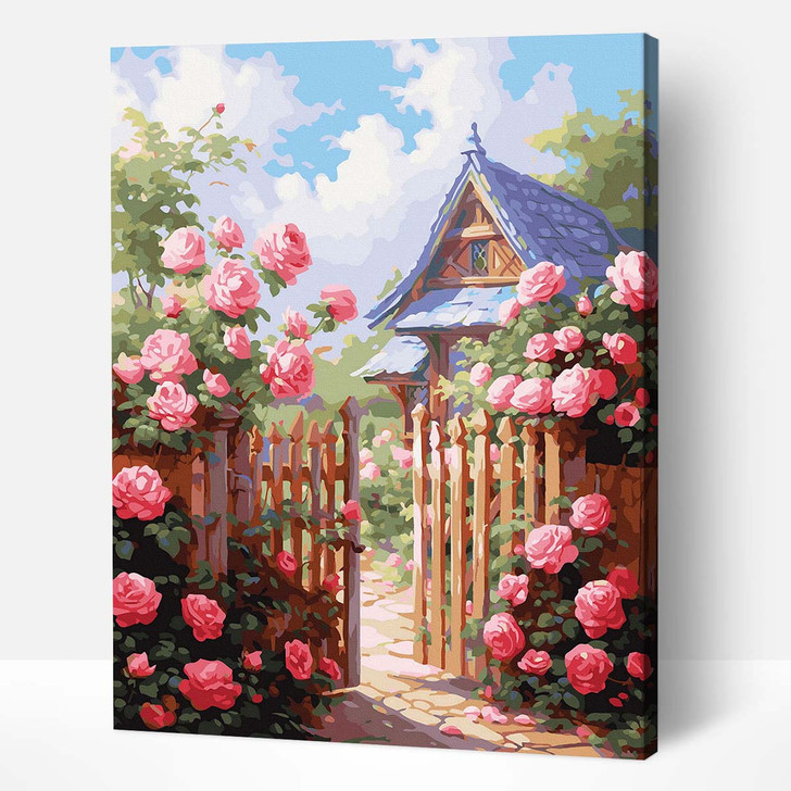 Adbrain Blossoming Cottage Paint by Number Kit