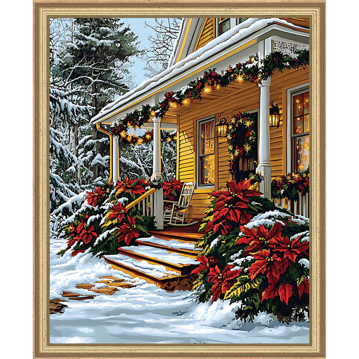 Craftoria Floral Snowdrift Kit & Frame Paint by Number Kit
