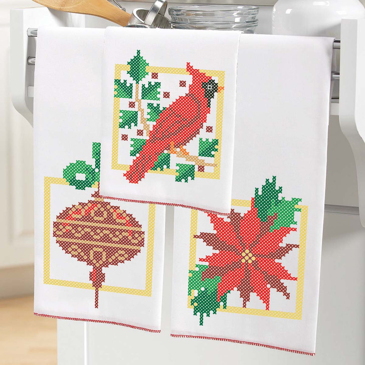 Christmas Wishes Towel Trio Thread Kit