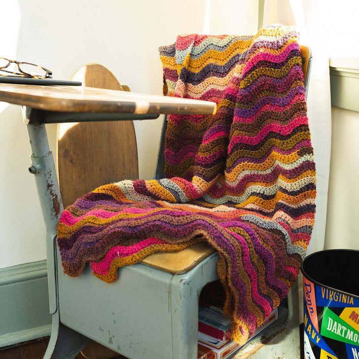 Lion Brand Radiant Waves Throw Crochet Kit