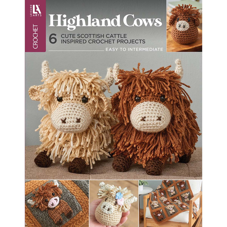 Leisure Arts Highland Cows Crochet Book