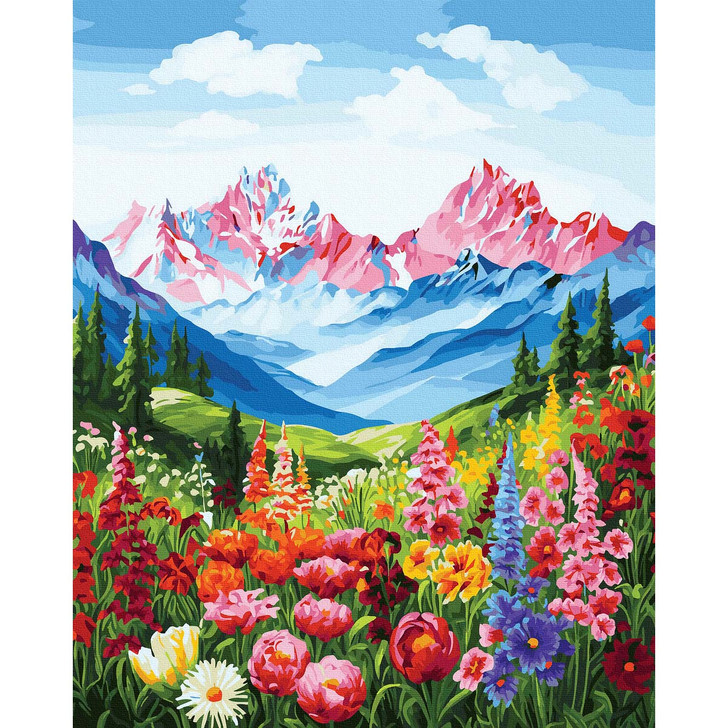 Adbrain At the Foot of the Mountains Paint by Number Kit