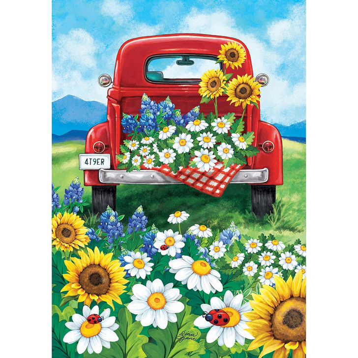 Diamond Art Club Red Truck Daisy Hill Diamond Painting