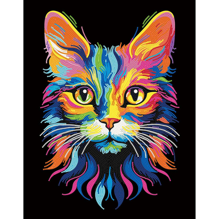 Diamond Dotz Neon Flock Cat Diamond Painting