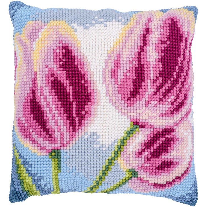 Vervaco 3 Tulips Cushion Needlepoint Kit
