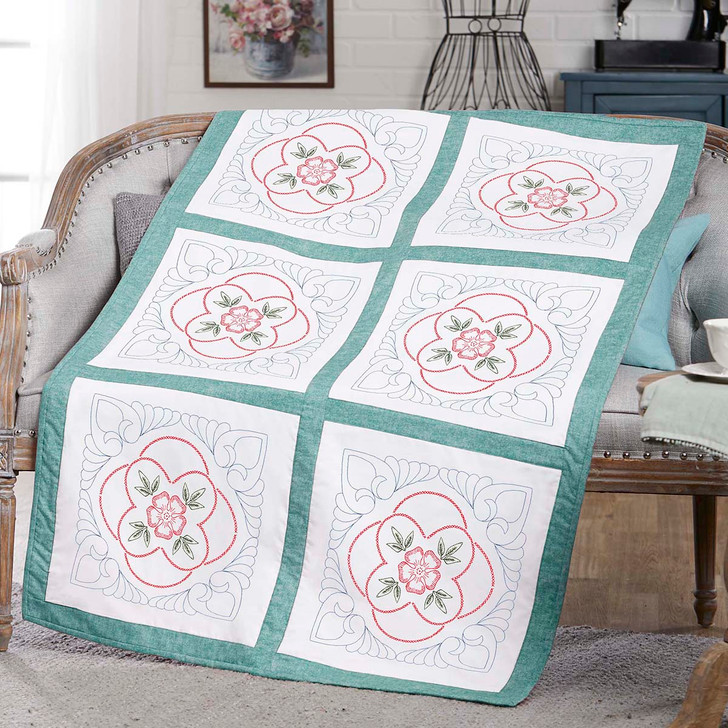 Ida Quilt Blocks Stamped Cross-Stitch & Stamped Embroidery