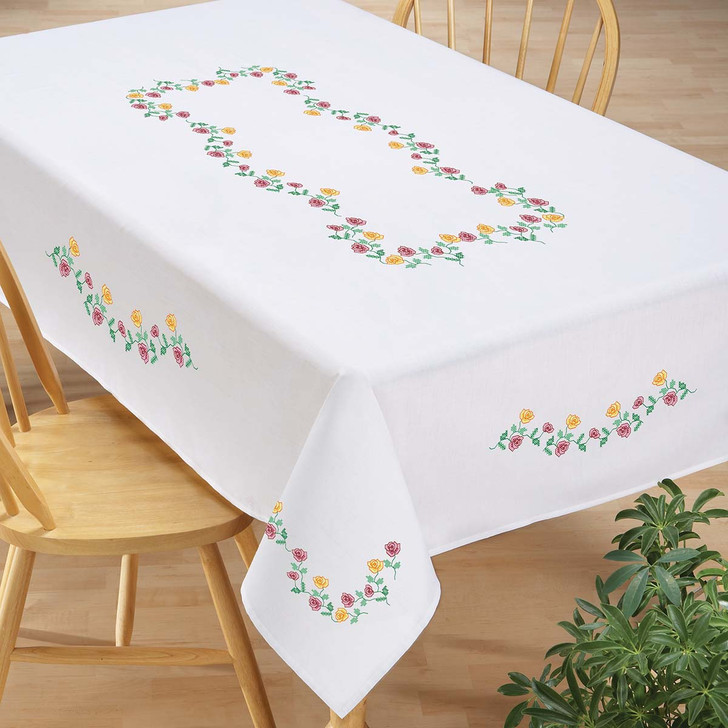 Herrschners Roses in Bloom 60x90" or 60x120" Thread Kit