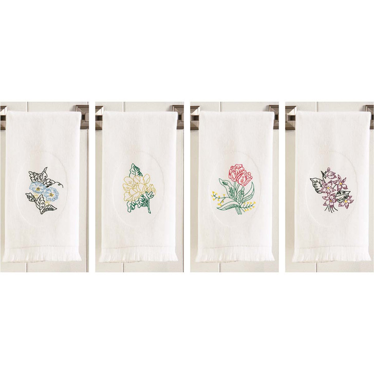 Adeline's Florals Terry Towels Thread Kit