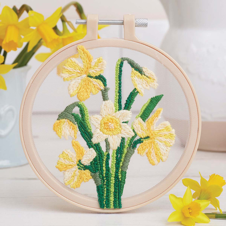 Daffodil Stamped Embroidery Kit