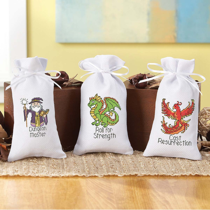 Herrschners Game Day Dice Bags Counted Cross-Stitch Kit