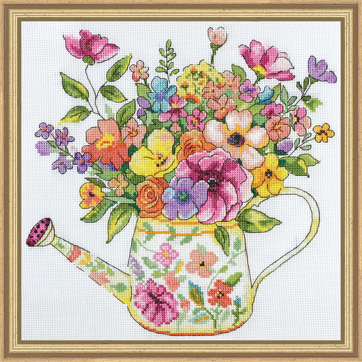 Design Works Floral Watering Can Counted Cross-Stitch Kit