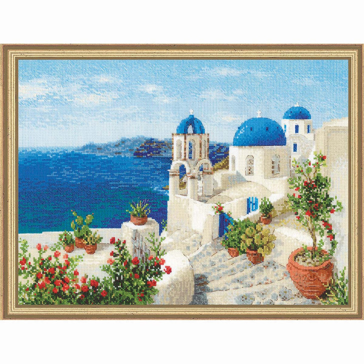 RIOLIS Santorini Kit & Frame Counted Cross-Stitch