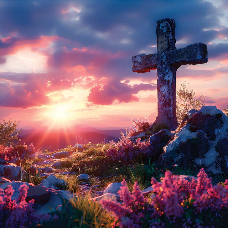 Diamond Art Club Cross in the Clouds Diamond Painting