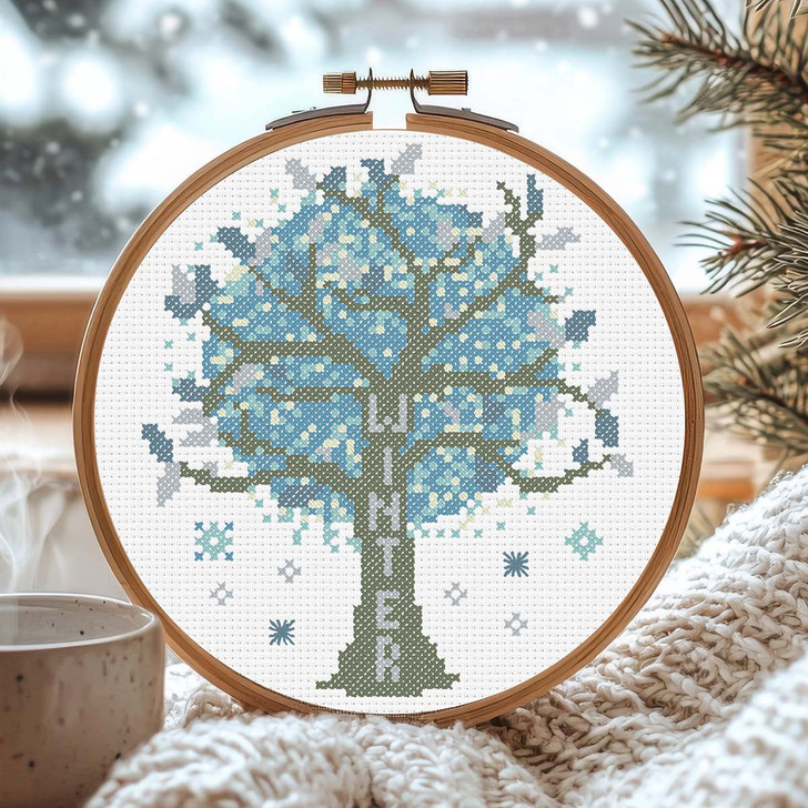 Herrschners Winter Flurries Hoop Counted Cross-Stitch Free Download